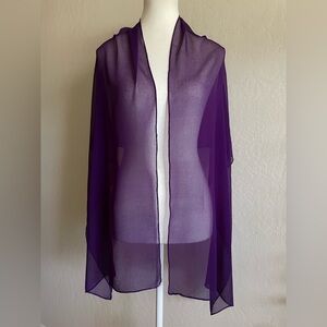 Purple chiffon scarf